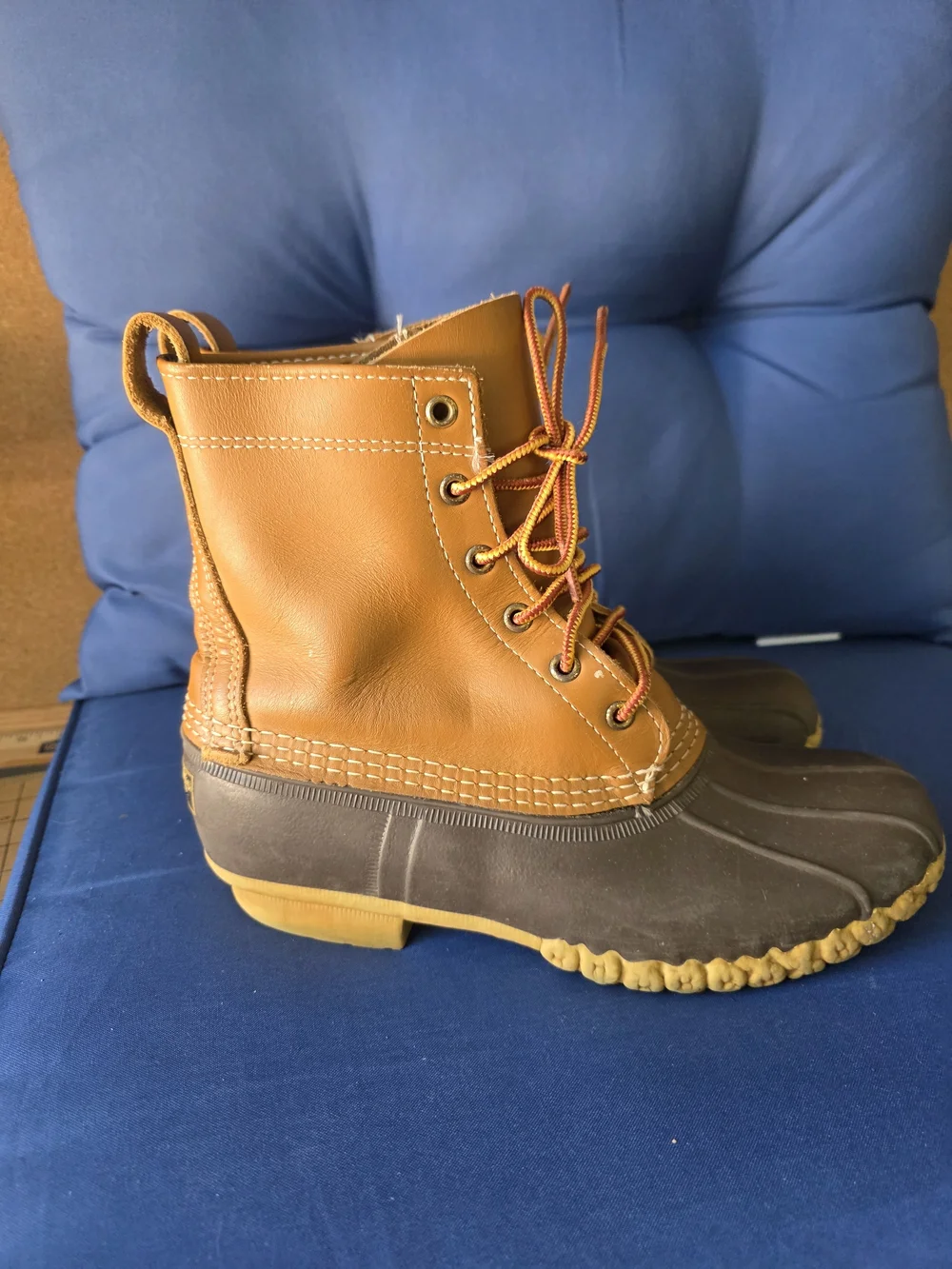 L.L. Bean Bean Boots Women's 8 Brown Leather Waterproof Duck Boots USA Made